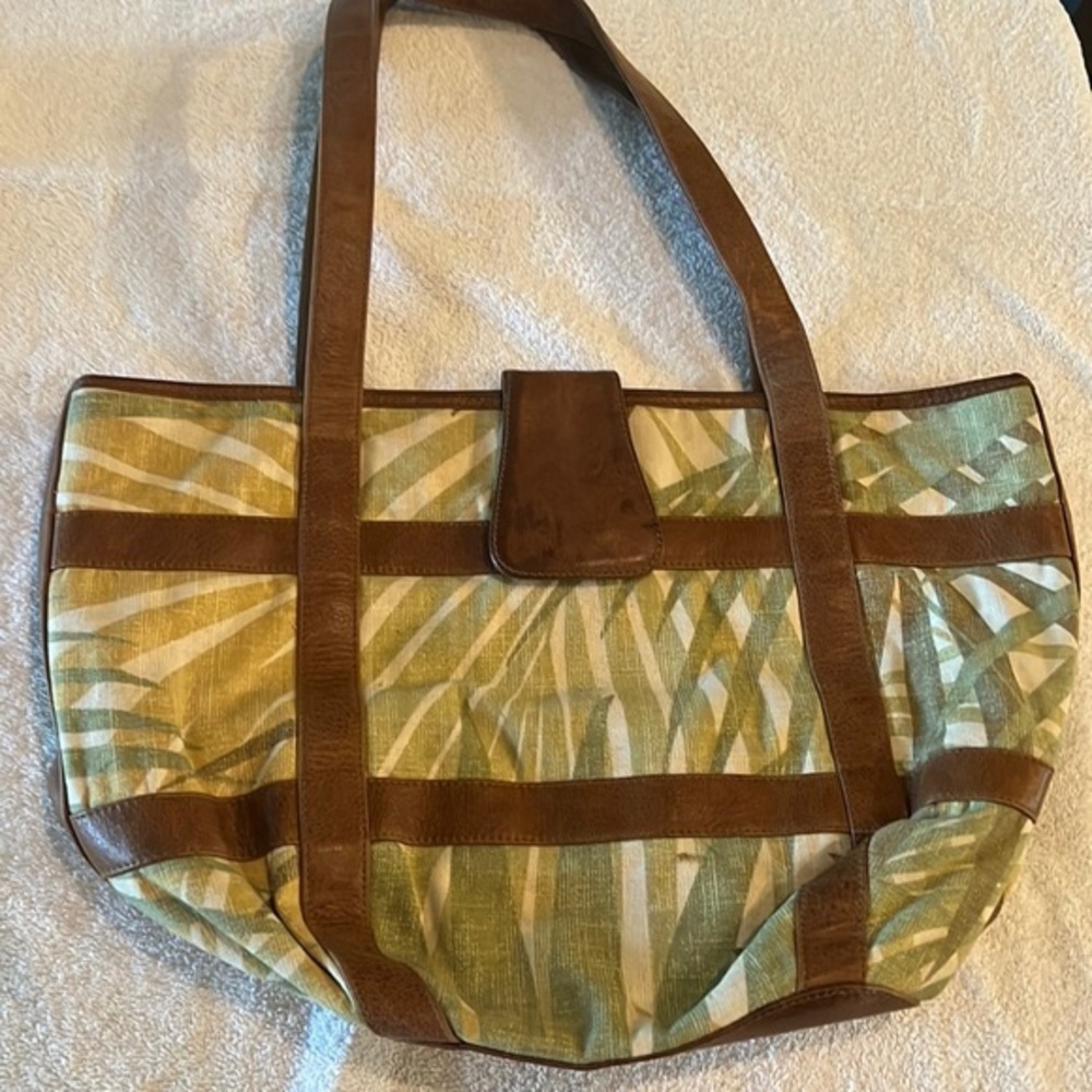 KaiaPeterka Leather and Fabric Handbag